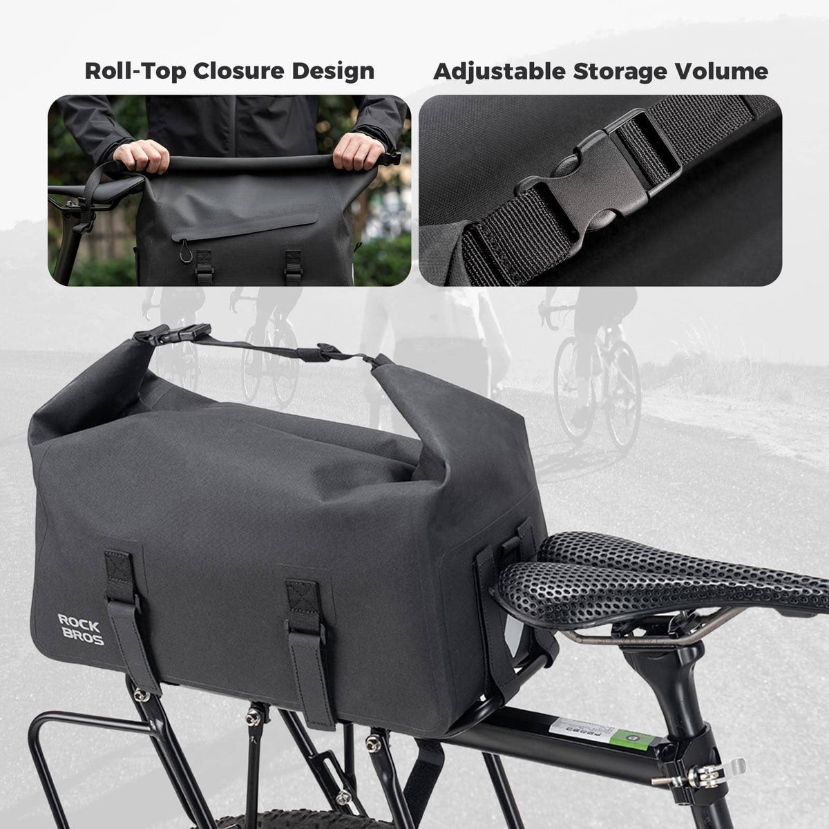 RideMate Bike Rear Rack Bag-16L 9