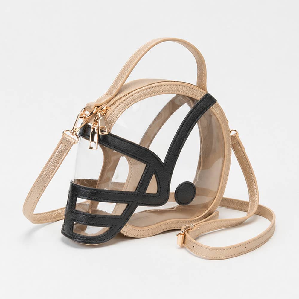 Transparent Gameday Football Helmet Shaped Crossbody Handbag 9