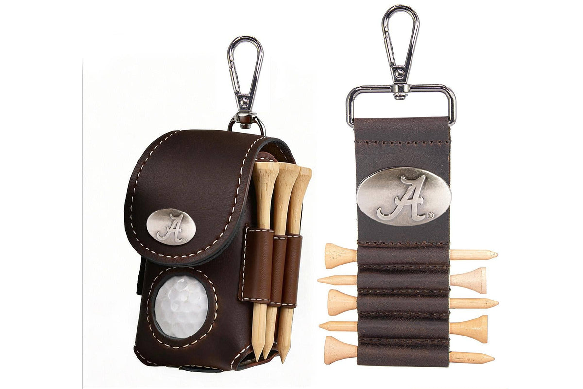 Alabama Crimson Tide Leather Golf Ball and Tee Holder 6