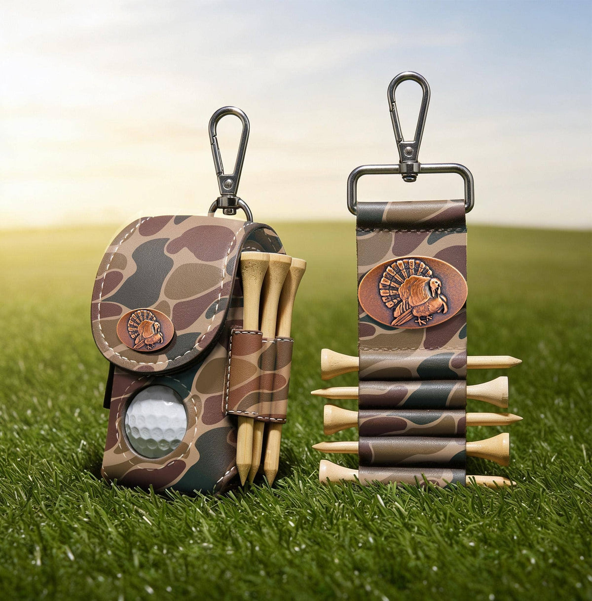 Turkey Leather Golf Ball and Tee Holder 1