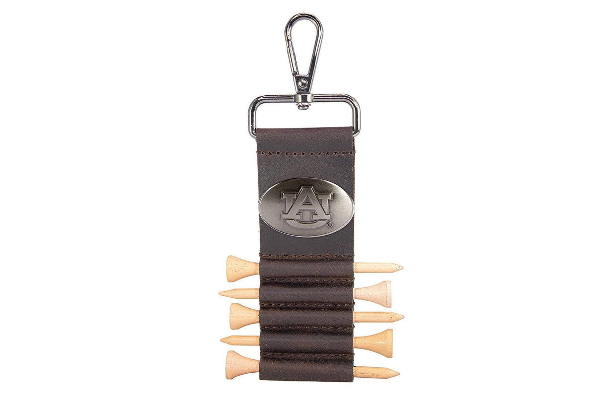 Auburn Tigers Leather Golf Ball and Tee Holder 10