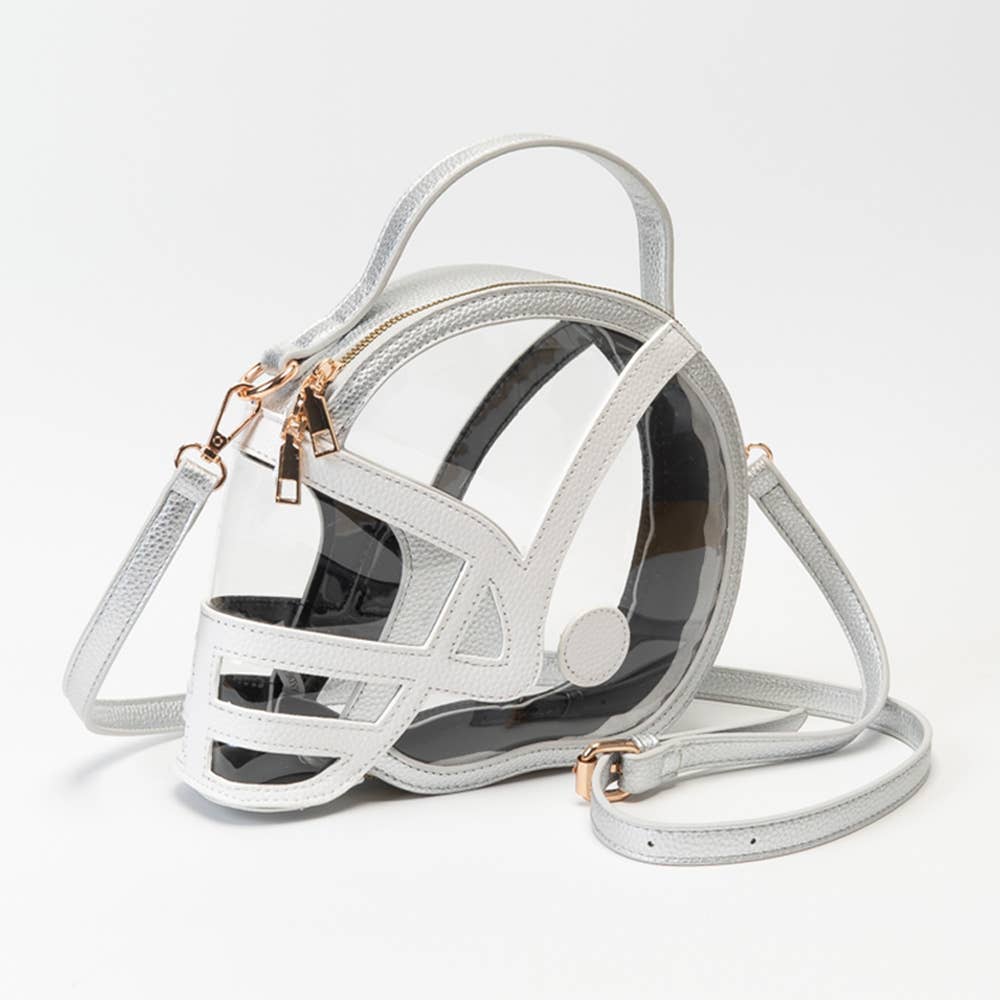 Transparent Gameday Football Helmet Shaped Crossbody Handbag 20