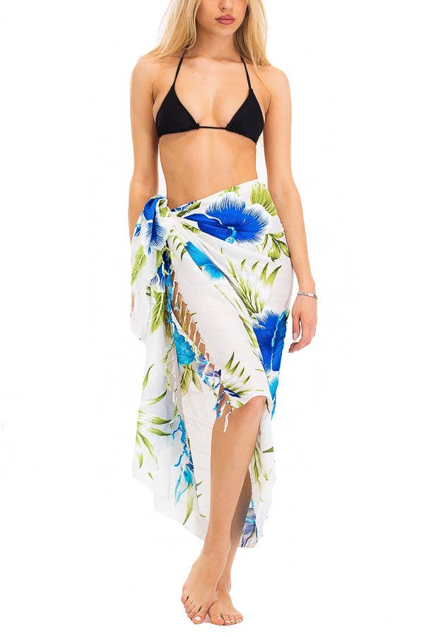 Tropical Blossom Hibiscus Beach Pool Sarong 11
