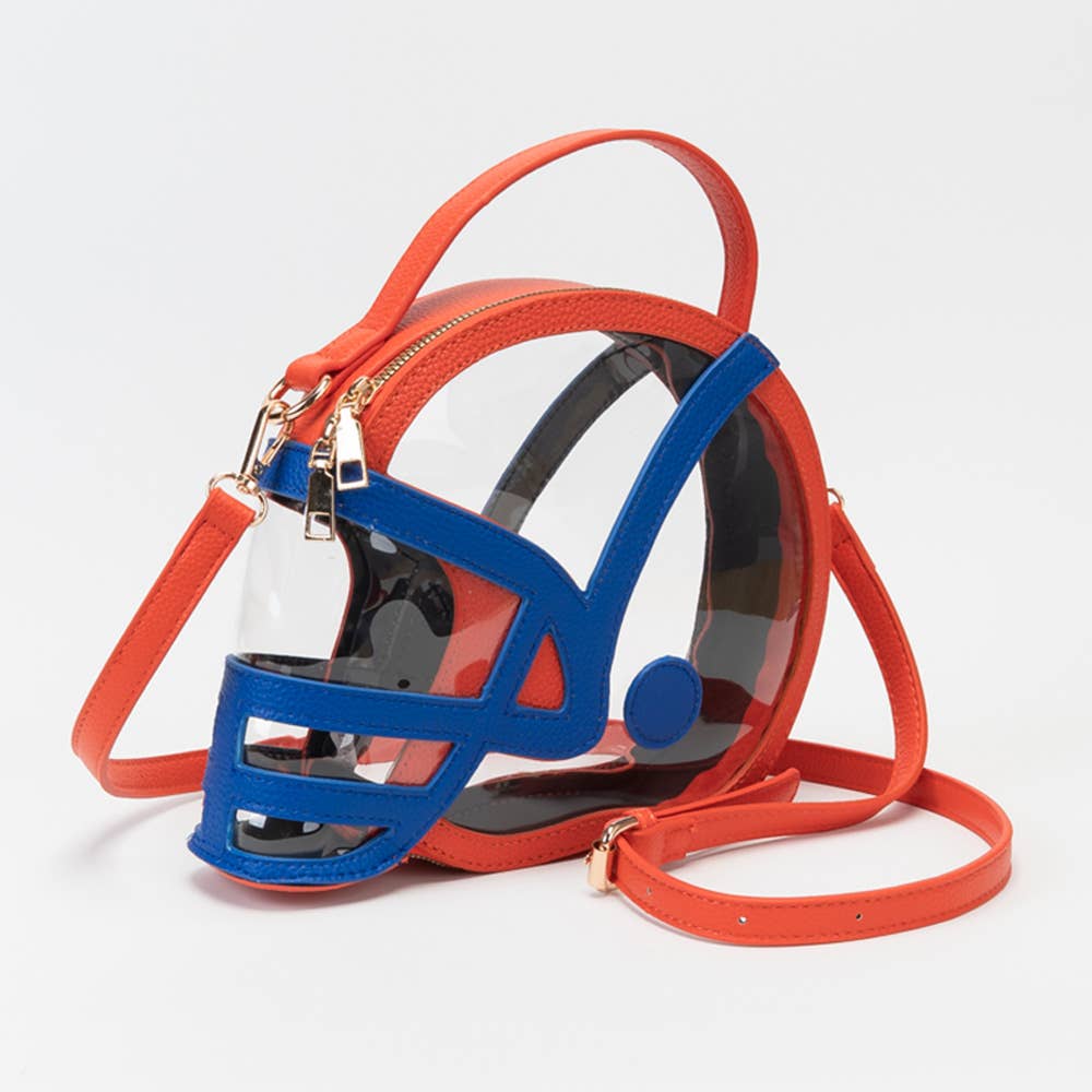 Transparent Gameday Football Helmet Shaped Crossbody Handbag 3