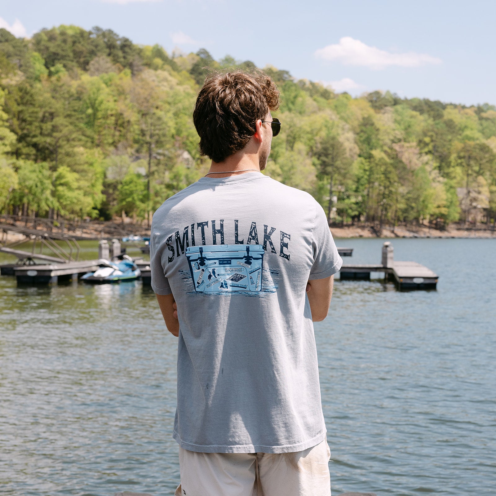 Chilling on Smith Lake Tee Shirt by The Lake Co. 4