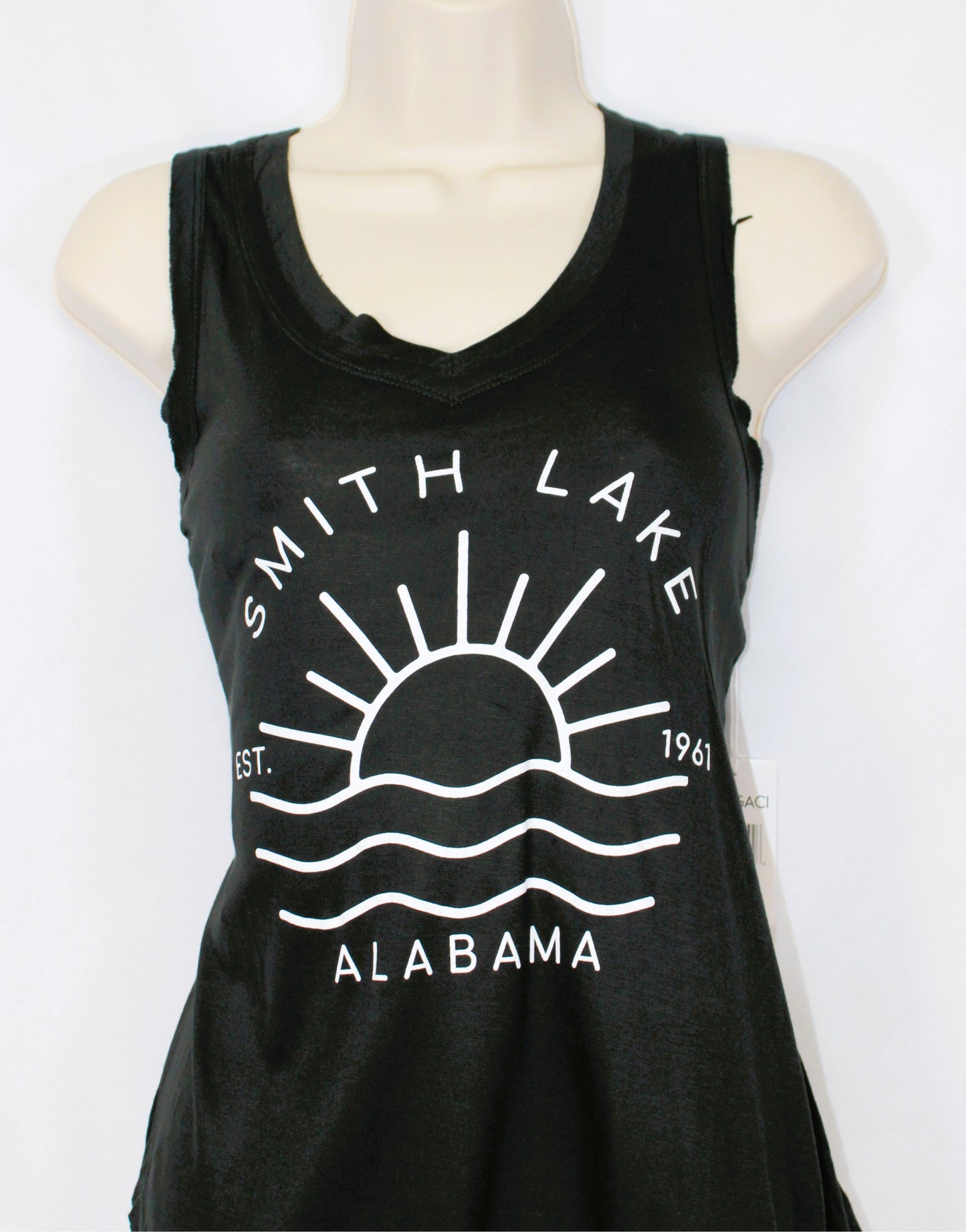 Women's Super Soft V-Neck Relaxed Tank - BLACK - SMITH LAKE