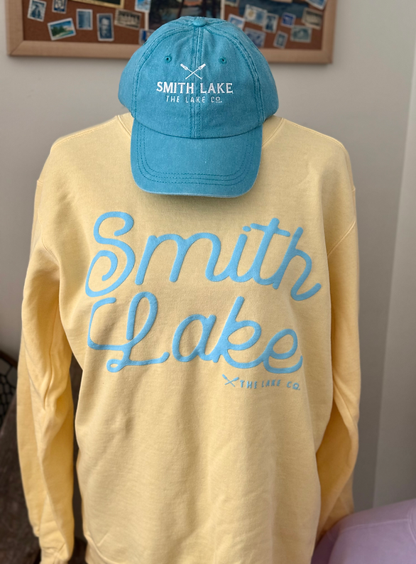 Smith Lake Sweatshirts - PUFF Ink! (Comfort Colors Brand) Butter