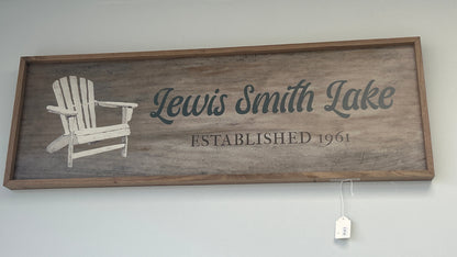 Smith Lake Alabama Adirondack Chair Wooden Sign