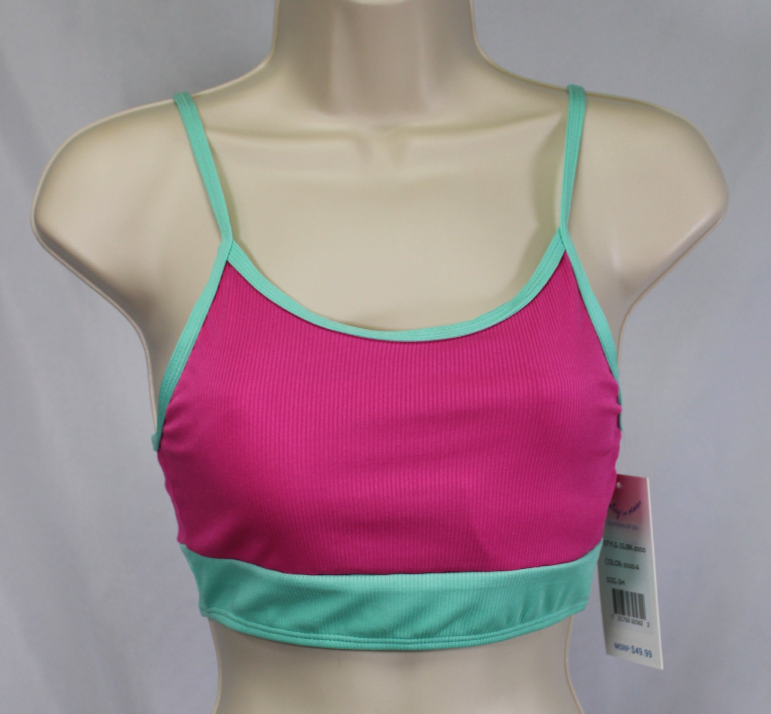 Color Block Two-Piece Swimsuits Tops
