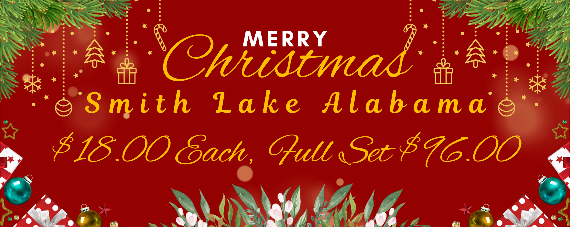 2025 Smith Lake Glass Christmas Ornaments 9