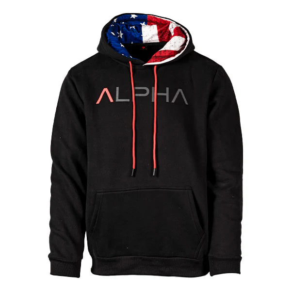 SA Classic Lined Hoodie | Blackout American Flag | AD 3