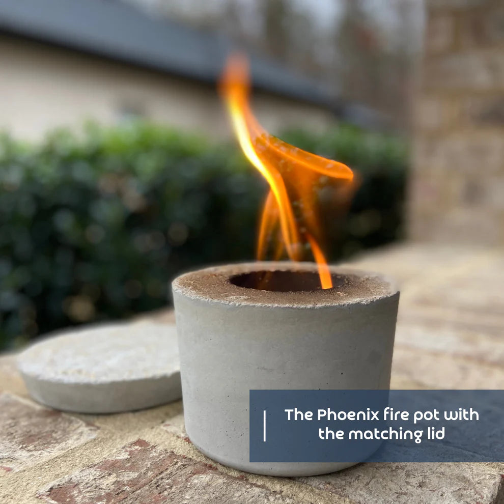 Simply Lit Fire Pots Phoenix (4” x 5”) – A compact, 7-pound 4