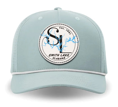 Smith Lake SL Logo White Leather Patch Performance Rope Cap White
