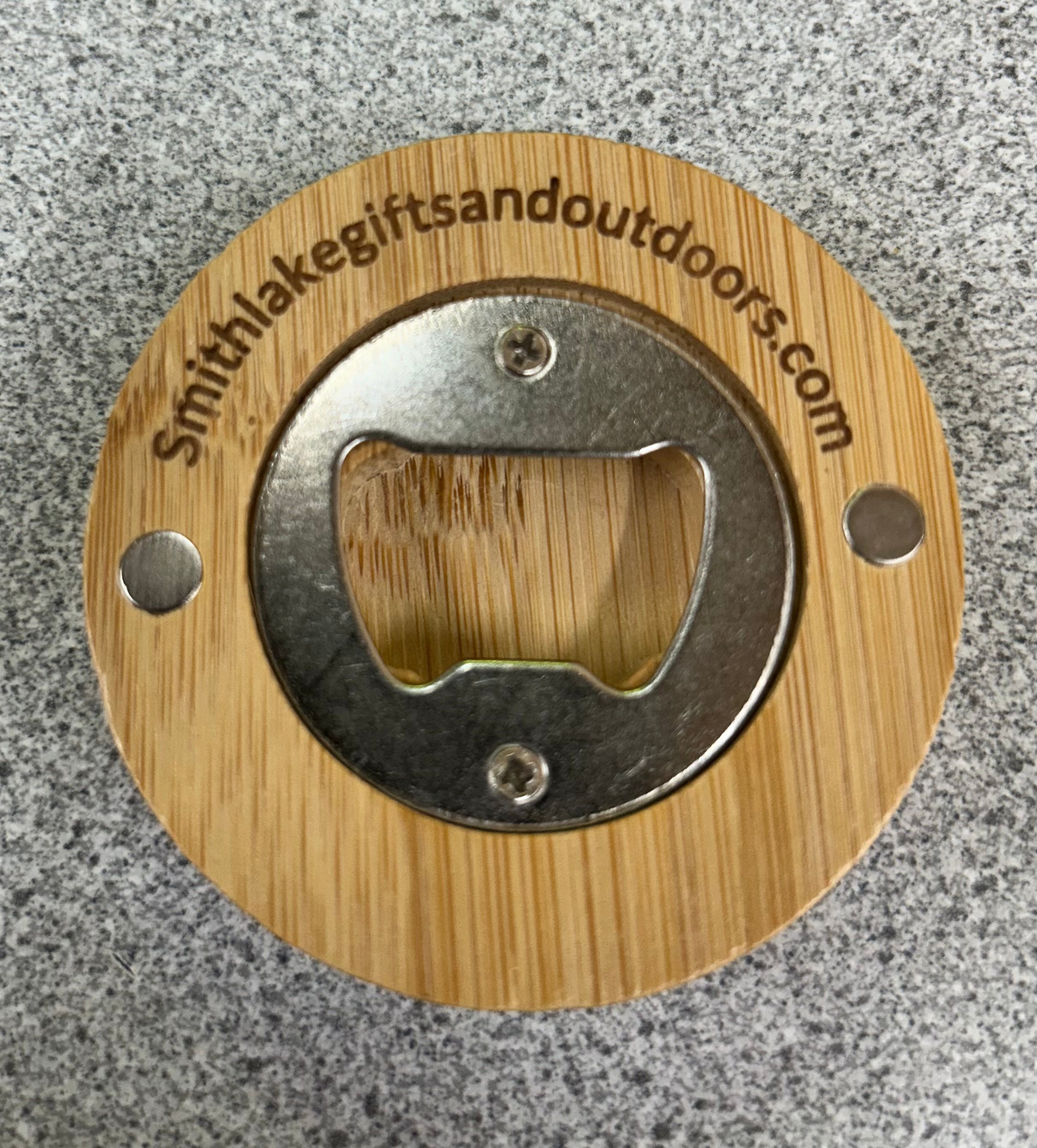 Smith Lake Wooden Magnet Bottle Opener