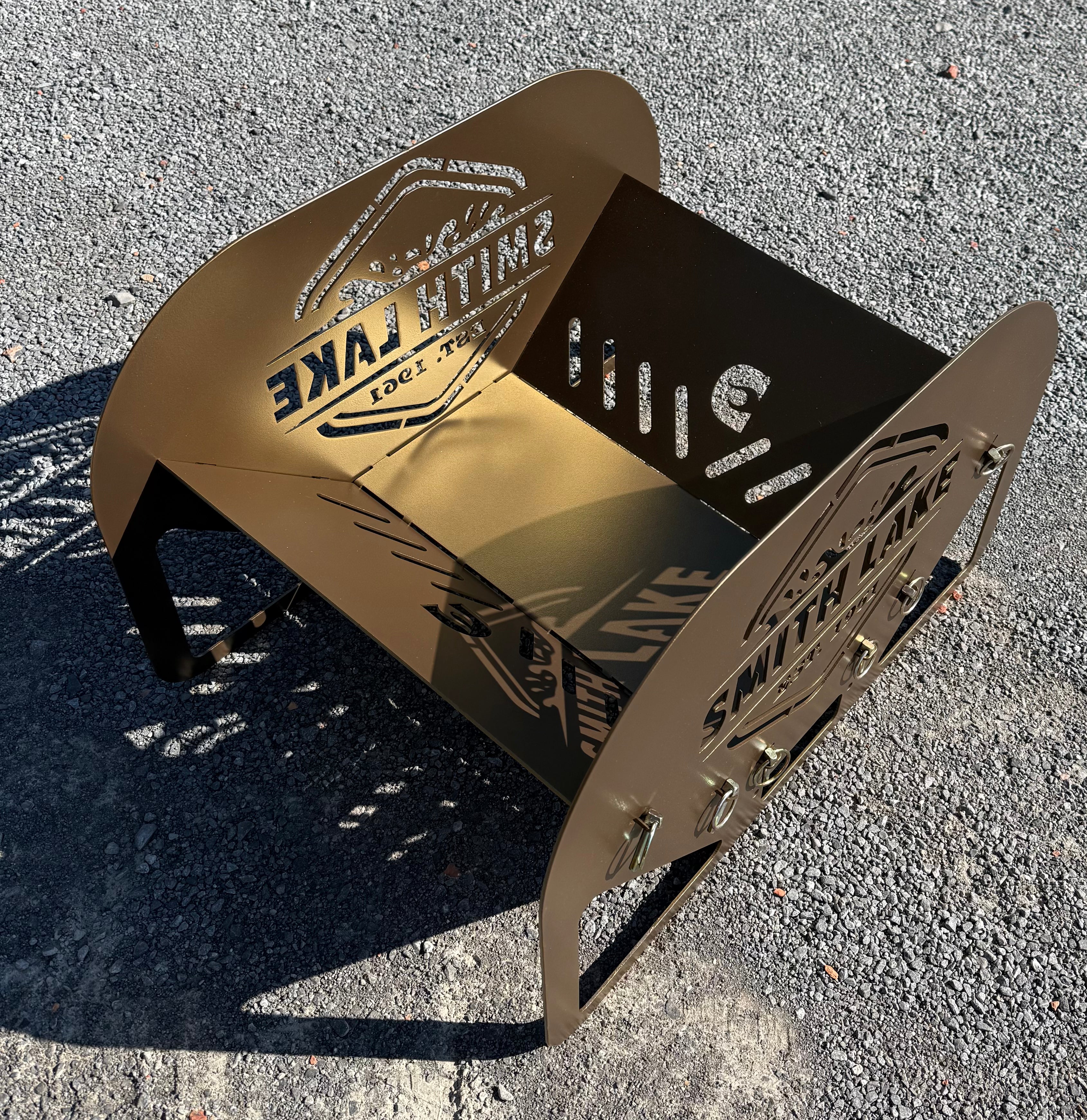 Wood Fire Pit - 20x27" Customizable and Packable 3