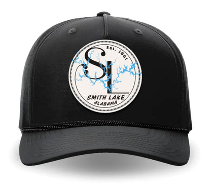 Smith Lake SL Logo White Leather Patch Performance Rope Cap White