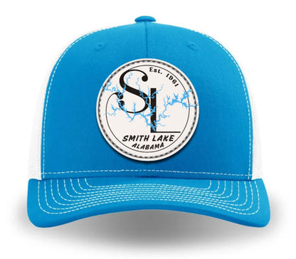 Smith Lake SL Logo Dyed Leather Patch Trucker Hat