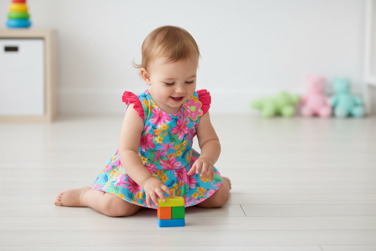 Toddler Girl's Ruffled Swim Dresses By Real Love 2
