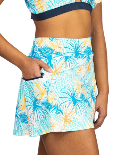 Waikiki Beach Missy Side Zipper Swim Skirt w/ Pockets