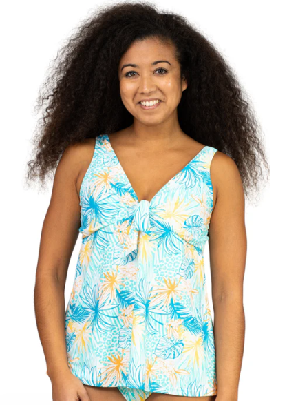 Waikiki Beach Missy V-Neck Bow Tie Tankini
