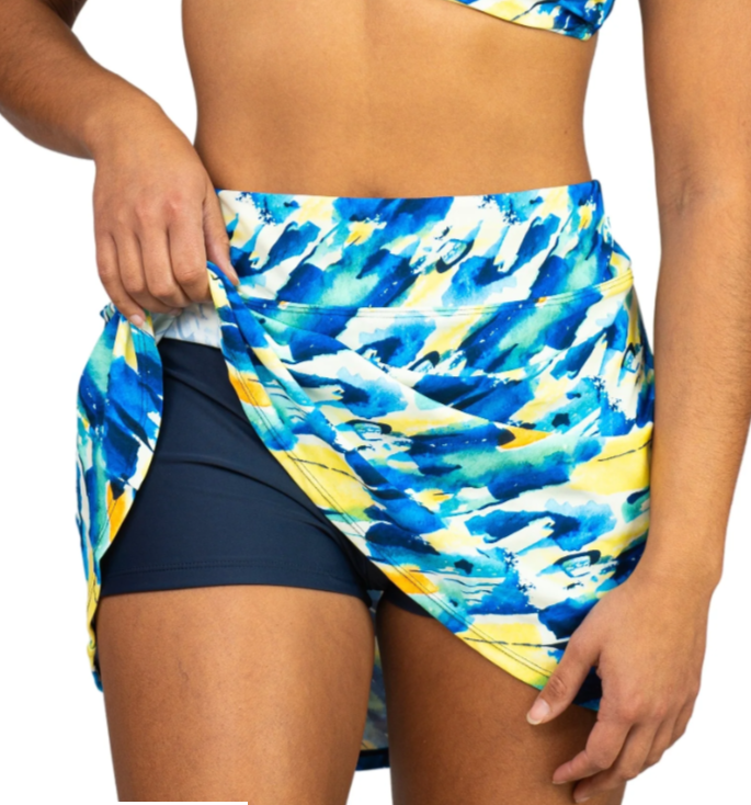 Breezy Missy Side Zipper Swim Skirt w/ Pockets 3