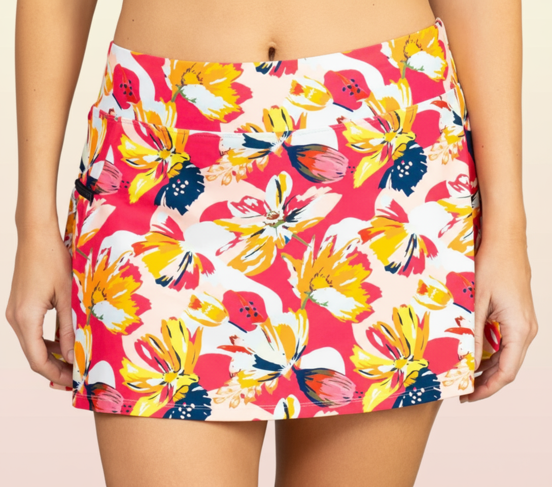 Daydream Missy Side Zipper Swim Skirt w/ Pockets