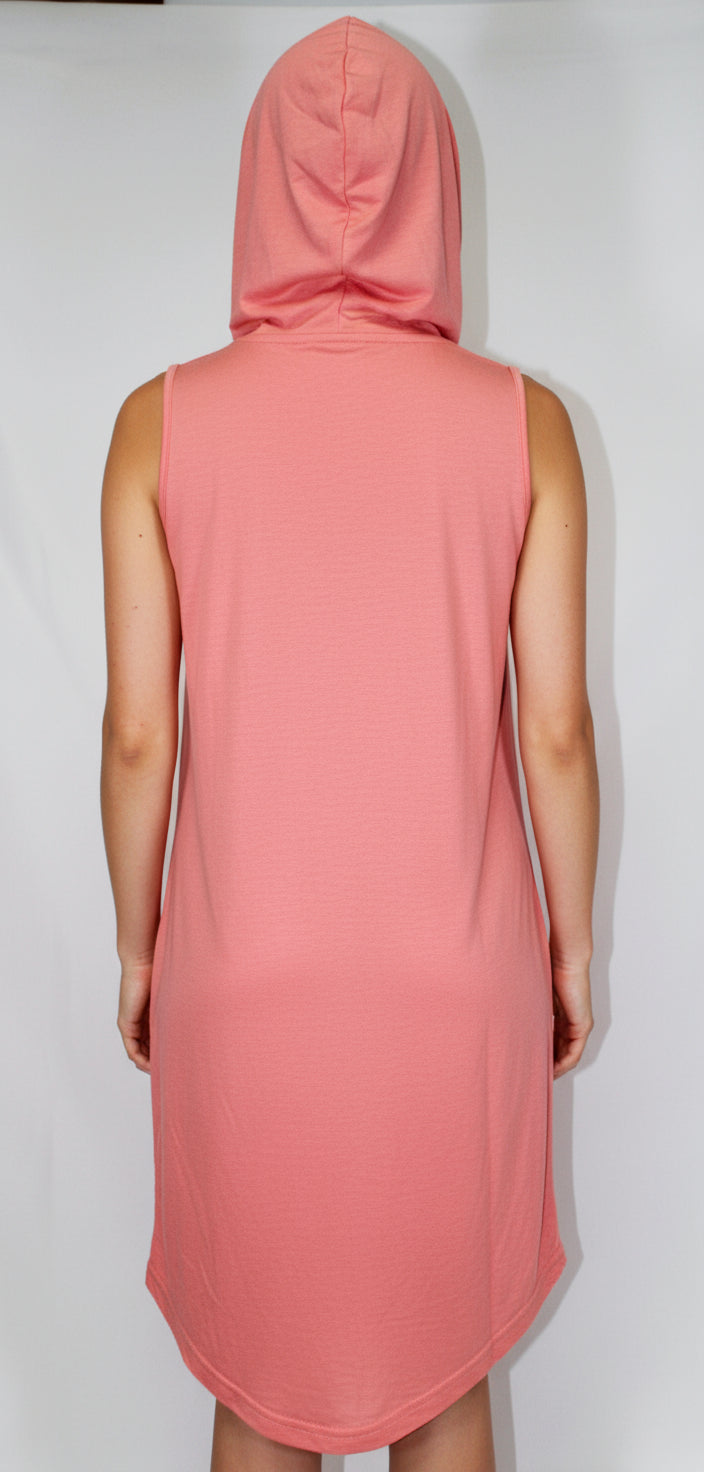 Current Mood Hooded Dress Cover up - VINTAGE CORAL - SMITH LAKE