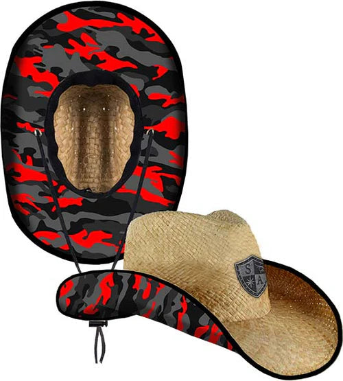 SA Cowboy Under Brim Straw Hat Camo 5