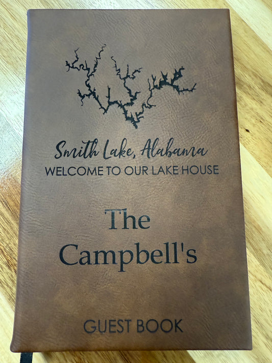 Smith Lake Alabama Guest Book Journal - Optional Name Engraving