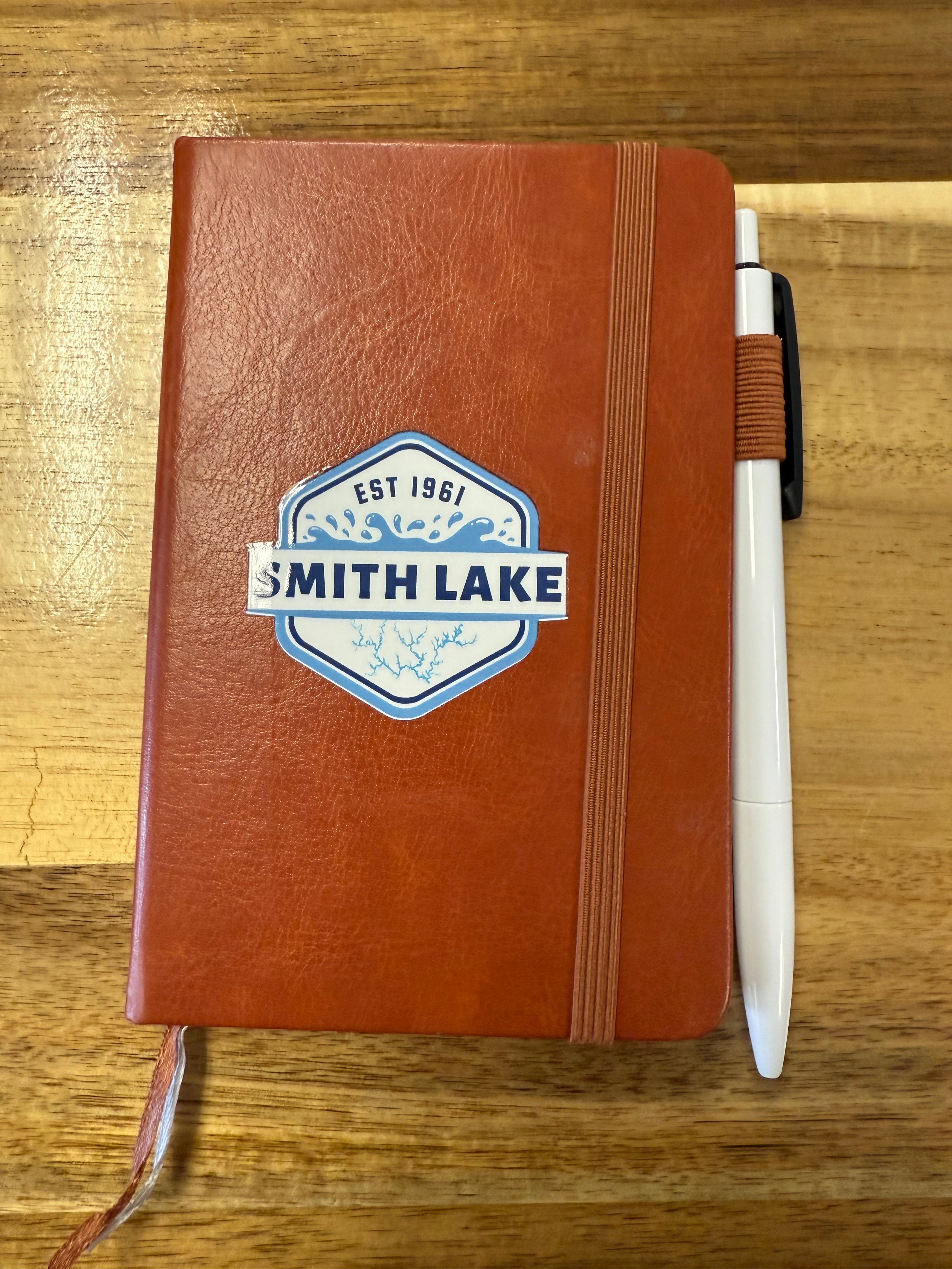 3.5 x 5” Brown Leather Smith Lake Note Book