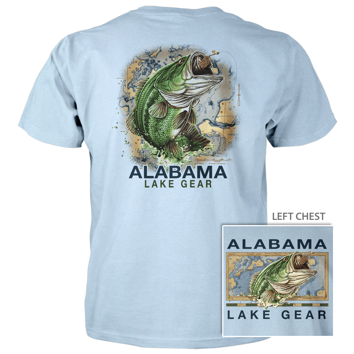 Bass Range - Alabama Lake Gear T-Shirt