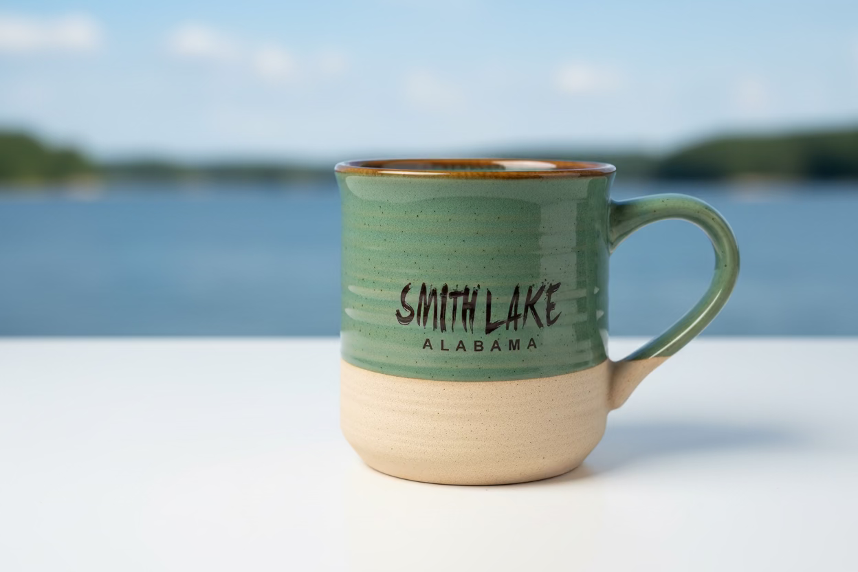 Smith Lake Coffee Mug Glazed Ceramic 18oz