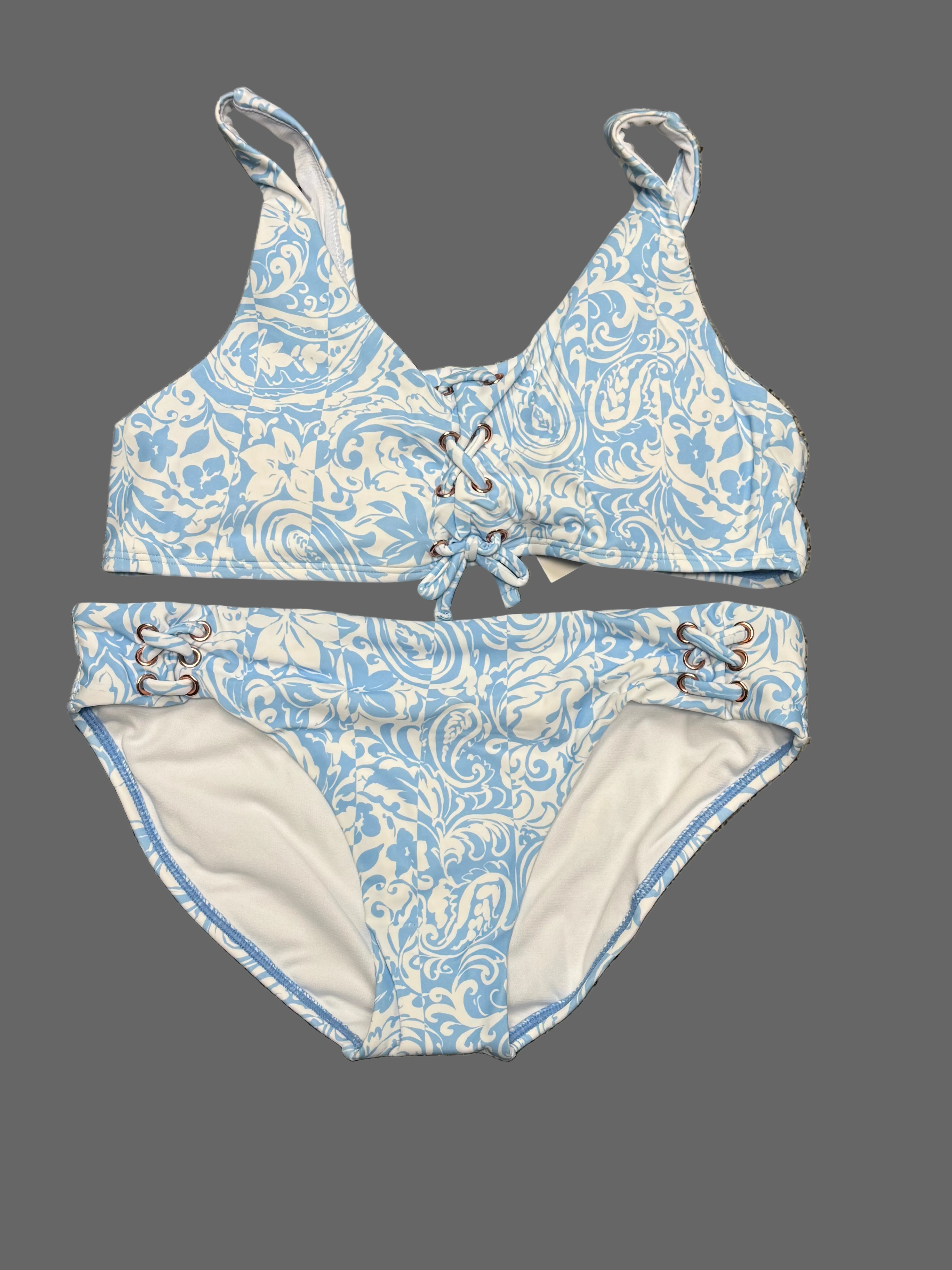 Paisly Blue Girls Swimsuits by Raisins 2