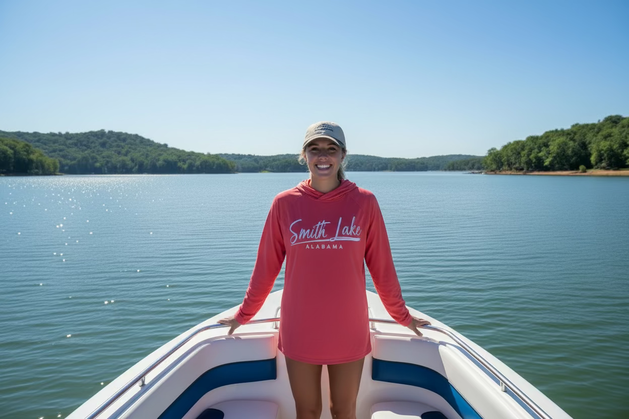 Smith Lake Solid Hooded Long Sleeve Rashguard Shirt (UPF 50+) Surf Mentality 3
