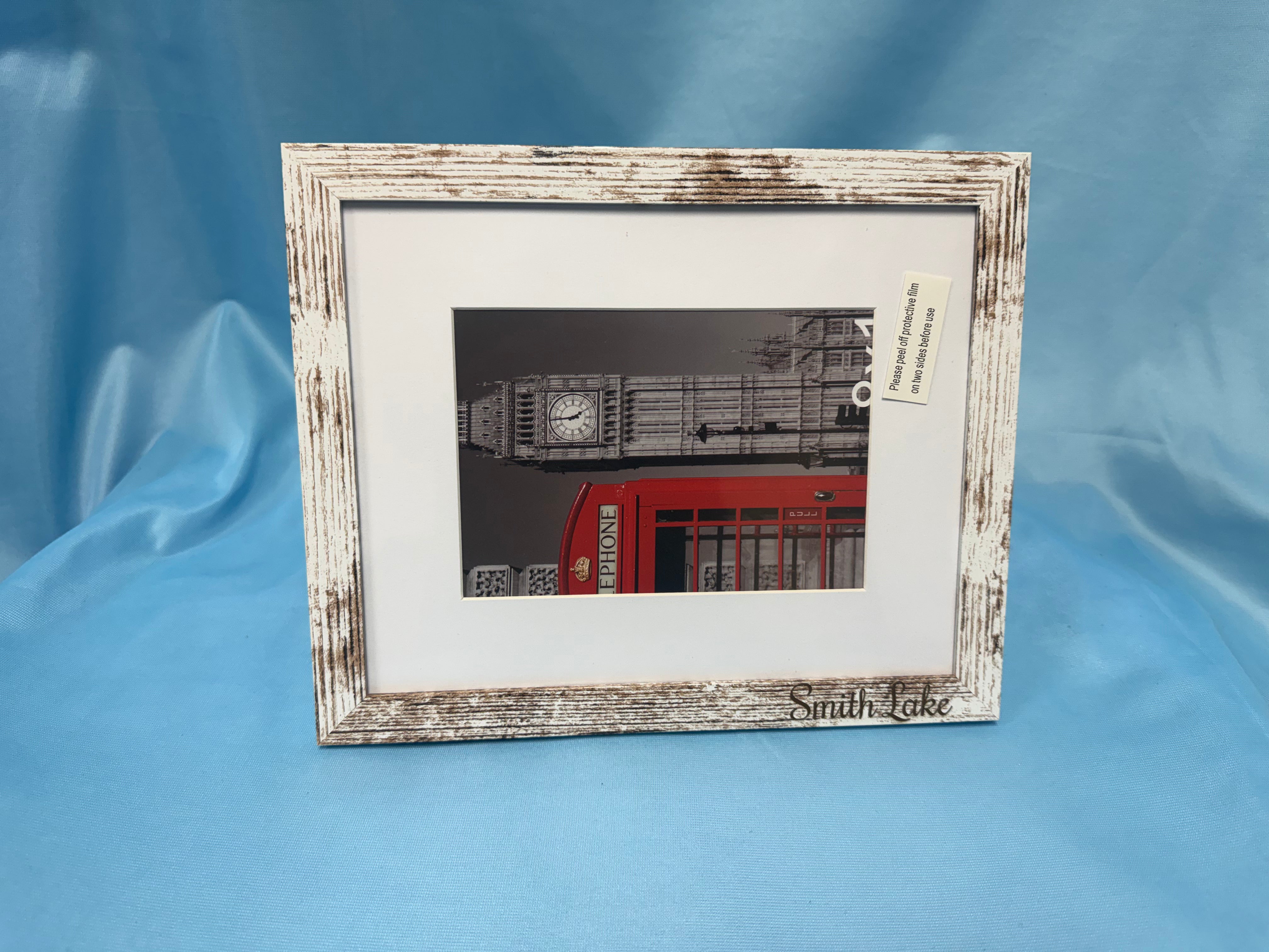 Smith Lake Wooden Picture Frame 8x10, 5x7 - Natural and Antique White 2