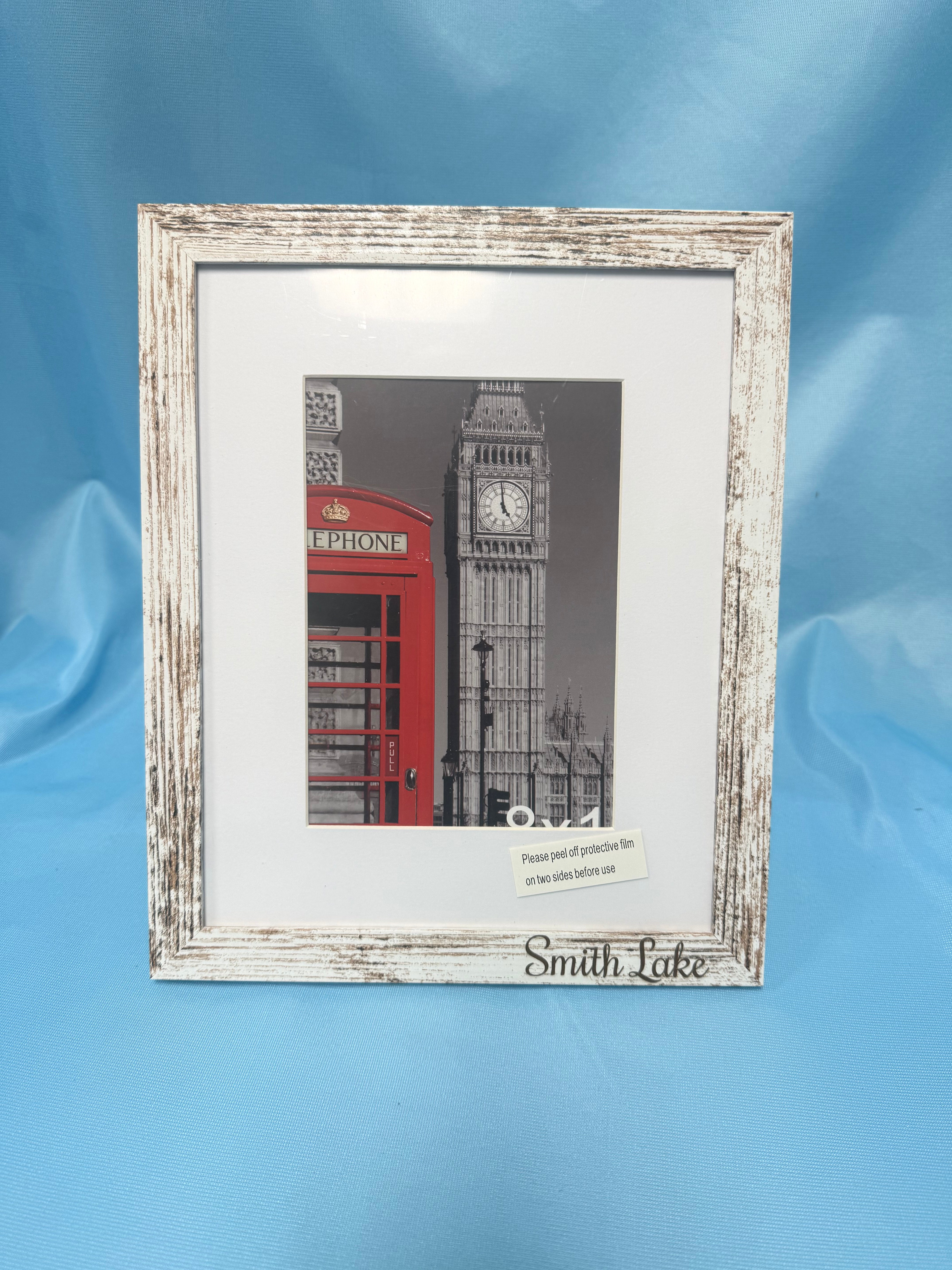 Smith Lake Wooden Picture Frame 8x10, 5x7 - Natural and Antique White 3