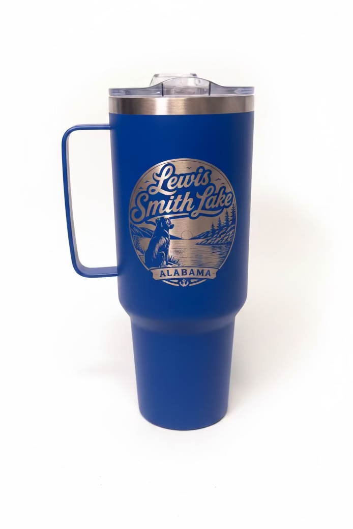 40oz Tumbler - Dog Day on Lewis Smith Lake 1