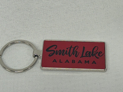 Smith Lake Leatherette + Metal Keychain