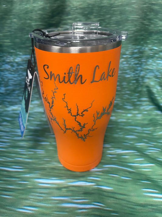 Smith Lake Map Engraved 27oz Tumbler