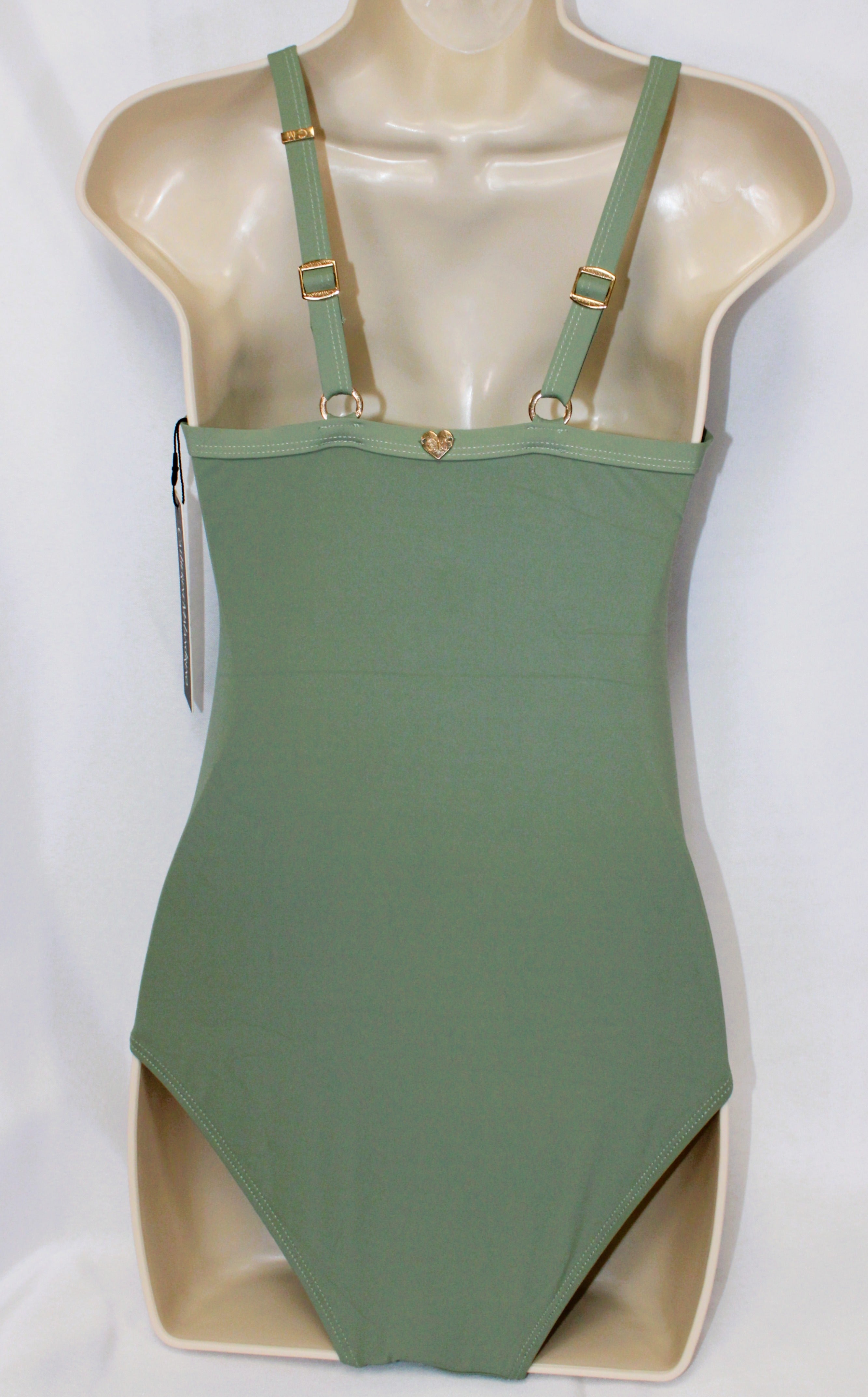 One Piece Swimsuit Olive Green 2