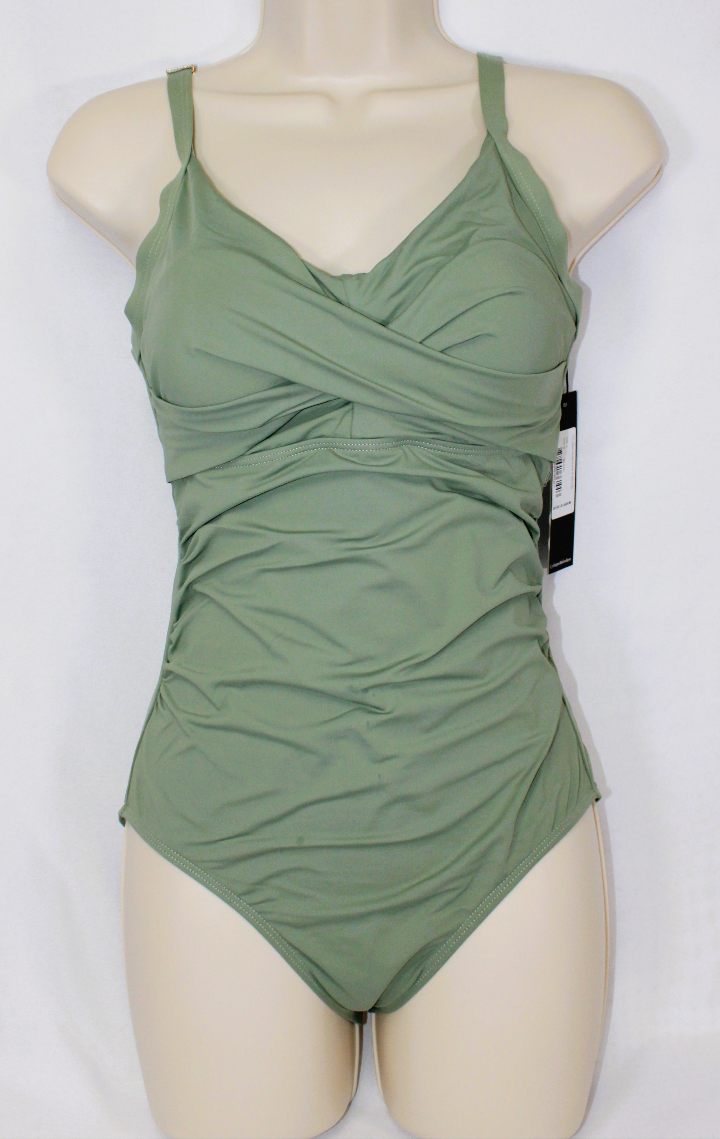 One Piece Swimsuit Olive Green 1