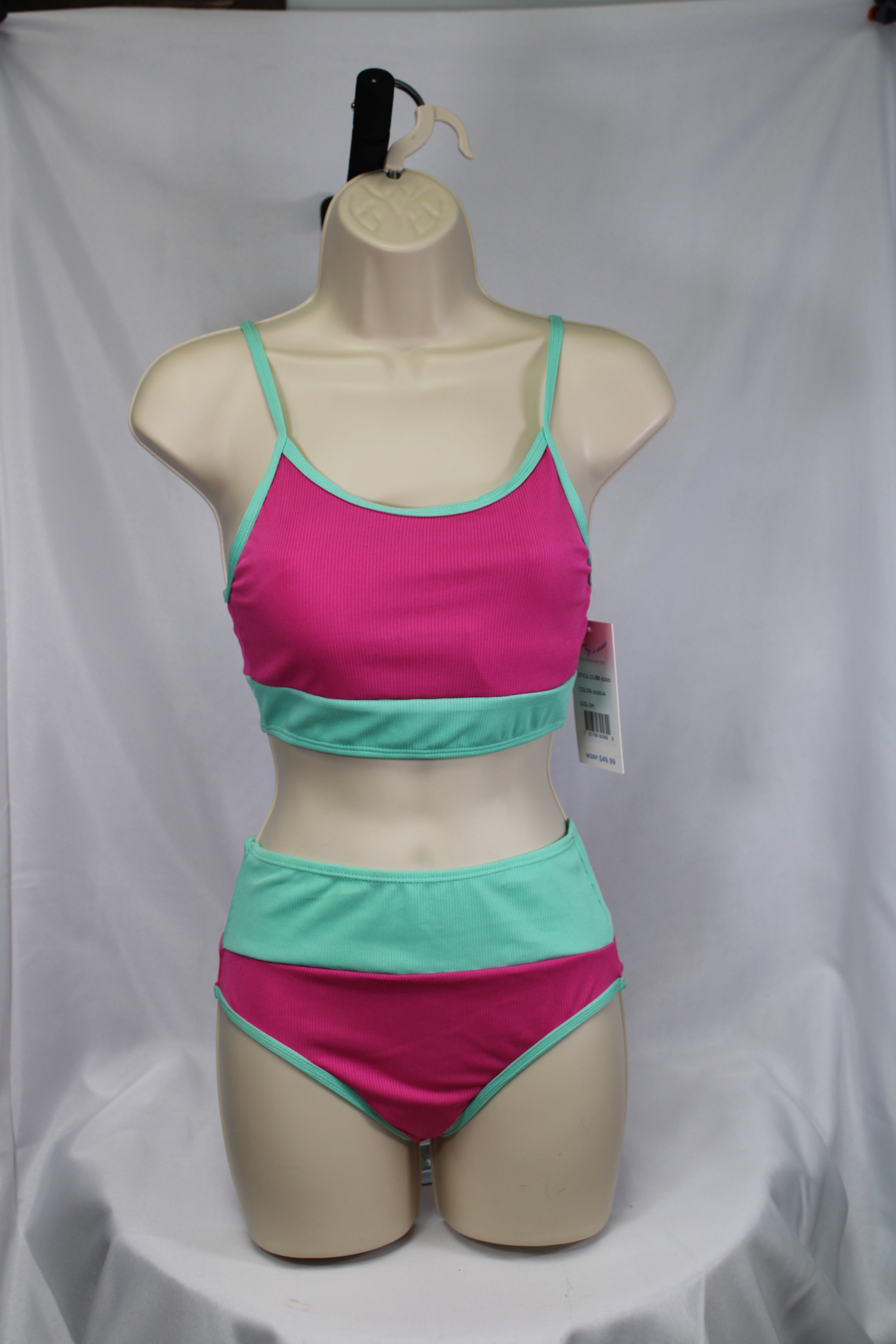 Color Block Two-Piece Swimsuits Tops 13