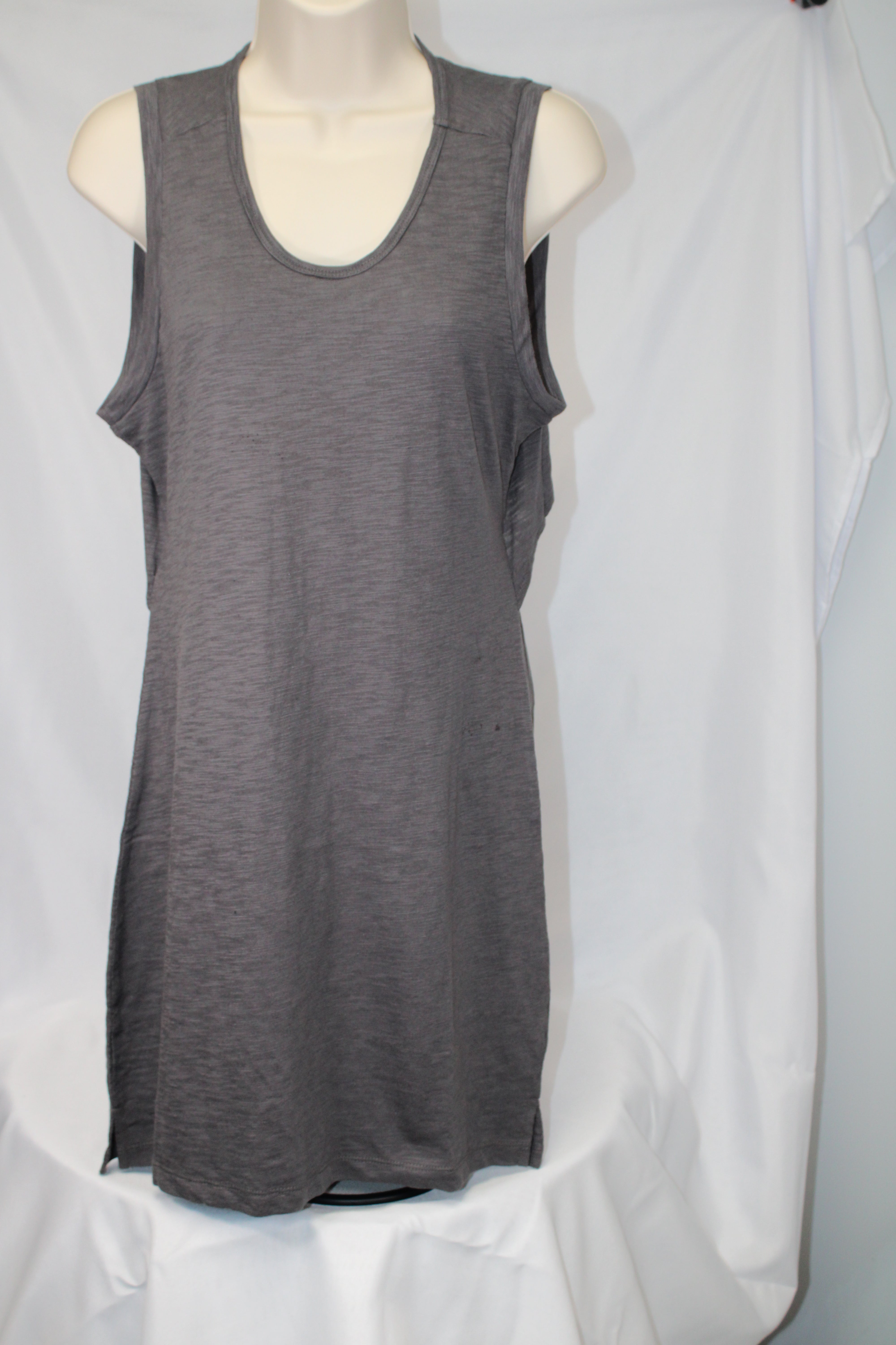 Super Soft 100% Cotton Tie Back Dress Cover Up - CHARCOAL