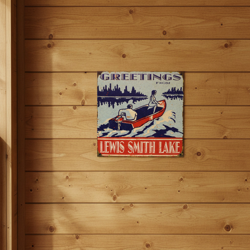Greetings from Smith Lake - Metal Wall Art