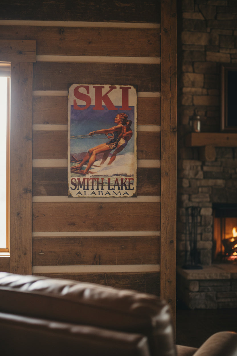 Smith Lake Tandem Waves - Wood & Metal Wall Art