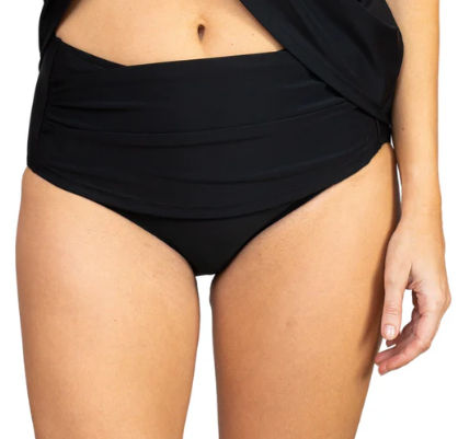 Missy High Waisted Swim Bottoms  - Black