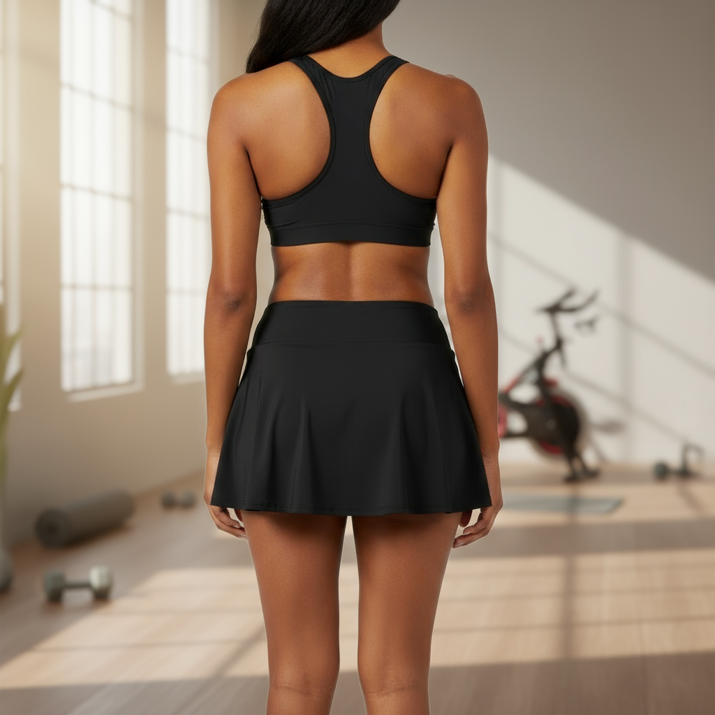 Missy Skirted Swim Bottom- Black 3