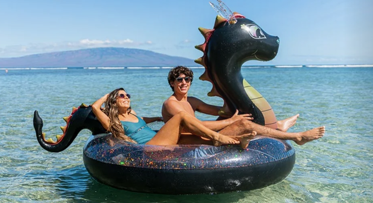 PoolCandy Glitter Dragon Gigantic Beach & Pool Raft 3