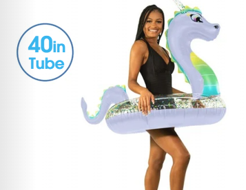 Glitter Dragon - 40" Beach & Pool Tube 5