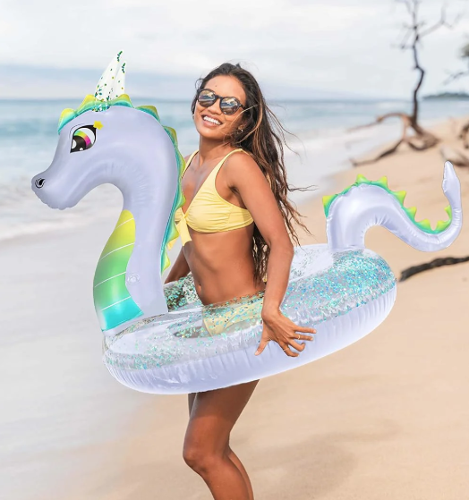 Glitter Dragon - 40" Beach & Pool Tube 4
